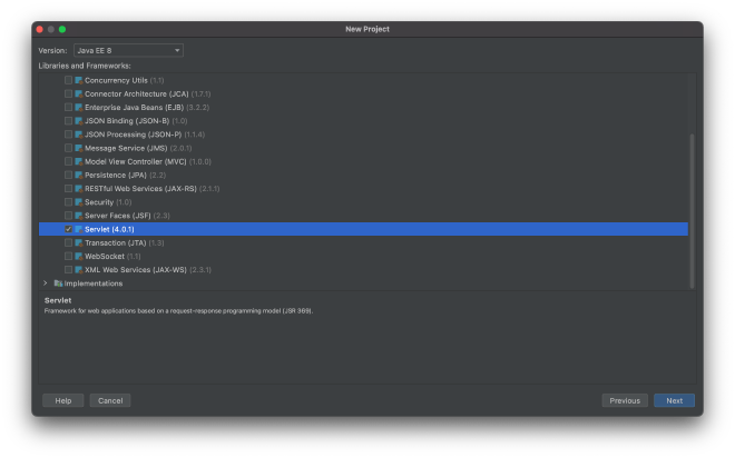 Creating J2EE project